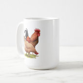 Chicken And Rooster Art, Poultry, Farm Animals コーヒーマグカップ (正面左)