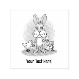 Chicken and the Easter Bunny セルフインキングスタンプ