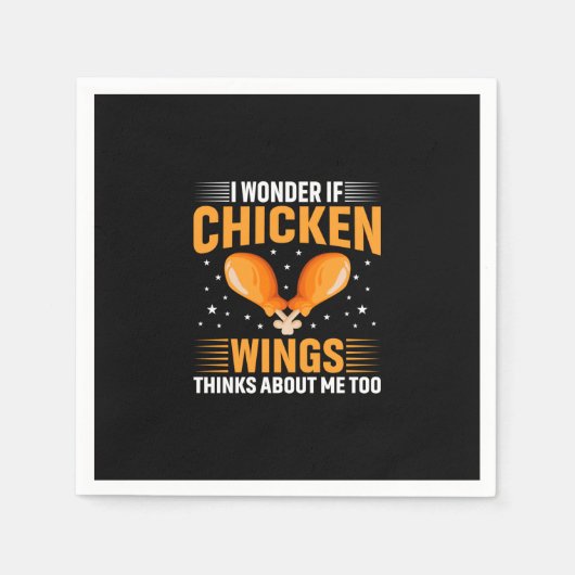 Chicken Art Chicken Wing スタンダードカクテルナプキン (正面)