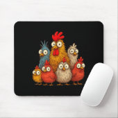 Chicken Art Crazy Chicken For Men Women Kid Boy Fa マウスパッド (マウス)