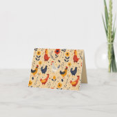 Chicken Art Pattern Inside Template Text カード (正面)
