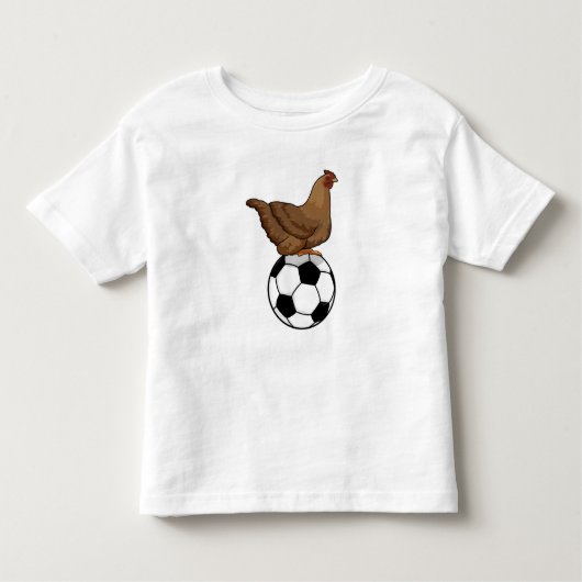 Chicken at Soccer Sports トドラーTシャツ (正面)