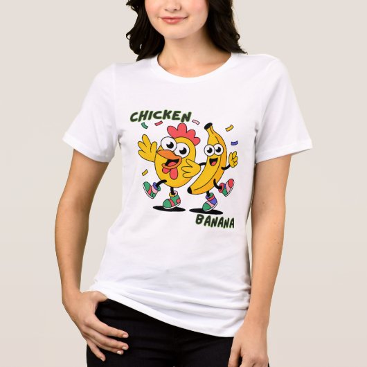 CHICKEN BANANA DANCE トライブレンドＴシャツ (正面)