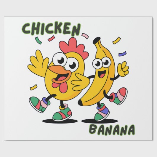 CHICKEN BANANA DANCE ラッピングペーパー (フラット)