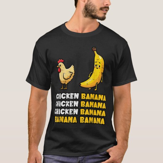 Chicken Banana Dance Funny Fruit Meme Girls  Women Tシャツ (正面)