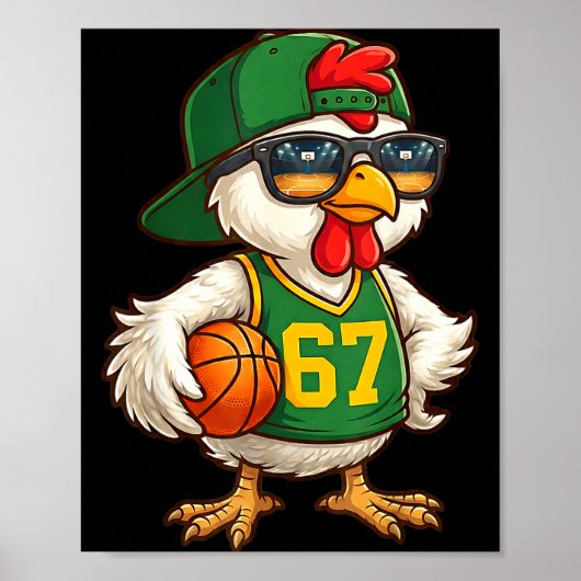 Chicken Basketball 67 Gen Alpha Slang Srts Men Boy ポスター (正面)
