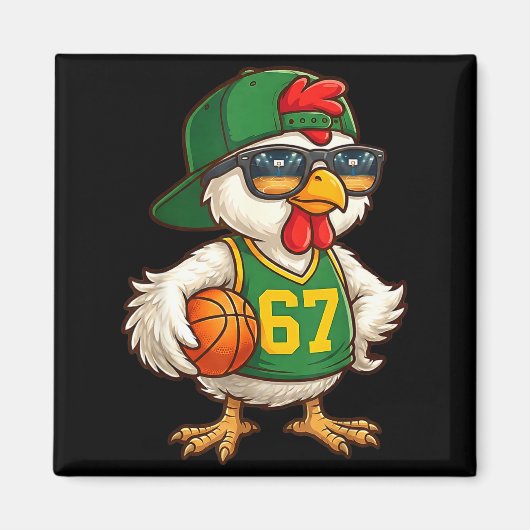 Chicken Basketball 67 Gen Alpha Slang Srts Men Boy マグネット (正面)