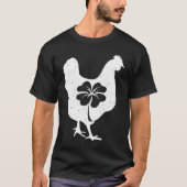Chicken Bird Hen Shamrock St Patricks Day Saint Pa Tシャツ (正面)