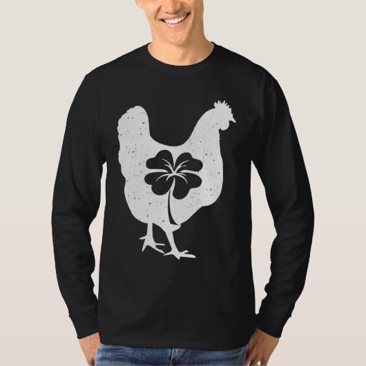 Chicken Bird Hen Shamrock St Patricks Day Saint Pa Tシャツ (正面)