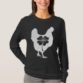 Chicken Bird Hen Shamrock St Patricks Day Saint Pa Tシャツ (正面)