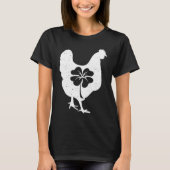 Chicken Bird Hen Shamrock St Patricks Day Saint Pa Tシャツ (正面)