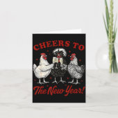 Chicken Cheers To The New Year  カード (正面)