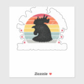Chicken Chick I Raise Tiny Dinosaurs Funny Chicken シール (シート)
