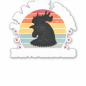 Chicken Chick I Raise Tiny Dinosaurs Funny Chicken シール (正面)