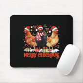 Chicken Christmas Merry Chickmas Santa Claus Hat F マウスパッド (マウス)