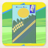 Chicken Coup スクエアペーパーコースター (正面)