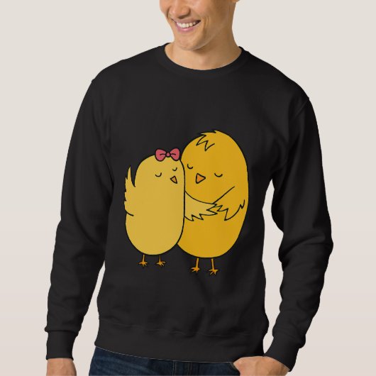 Chicken Couples Wedding Anniversary スウェットシャツ (正面)