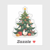 Chicken Cow Goat Horse Farm Animal Farmer Christma シール (シート)