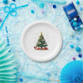 Chicken Cow Goat Horse Farm Animal Farmer Christma ペーパープレート (パーティー)