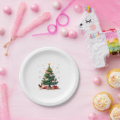 Chicken Cow Goat Horse Farm Animal Farmer Christma ペーパープレート (パーティー)