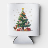 Chicken Cow Goat Horse Farm Animal Farmer Christma 缶クーラー (正面)