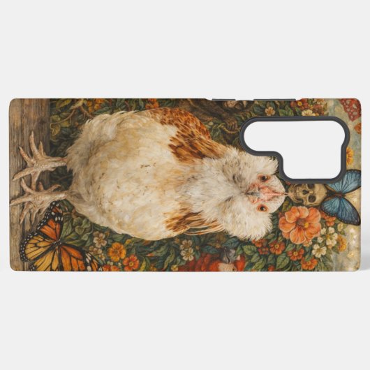 Chicken Cutesy Phone Case IPhone & Galaxy Samsung Galaxyケース (裏面横)