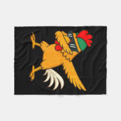 Chicken Dab Meme Animal Dance Funny For Men Women  フリースブランケット (正面(横))