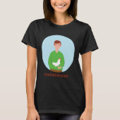 Chicken Dad Hen Red Junglefowl Fowl Bird Farmer Fa Tシャツ (正面)