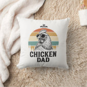Chicken Dad Vintage Sunset Funny Chicken Lover Shi クッション (ブランケット)