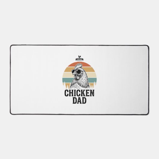 Chicken Dad Vintage Sunset Funny Chicken Lover Shi デスクマット (正面)