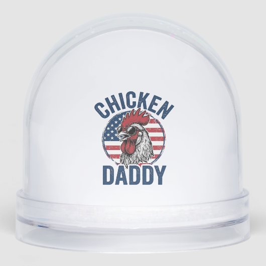 Chicken Daddy Rooster Vintage Patriotic Shirt Desi (正面)