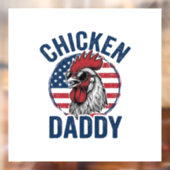 Chicken Daddy Rooster Vintage Patriotic Shirt Desi ウィンドウサイン (シート2)