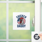 Chicken Daddy Rooster Vintage Patriotic Shirt Desi ウィンドウサイン (ホーム)
