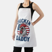 Chicken Daddy Rooster Vintage Patriotic Shirt Desi エプロン (インサイチュ)