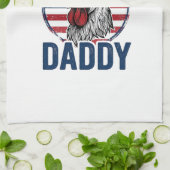 Chicken Daddy Rooster Vintage Patriotic Shirt Desi キッチンタオル (折り畳み)