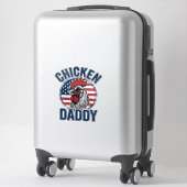 Chicken Daddy Rooster Vintage Patriotic Shirt Desi シール (スーツケース)