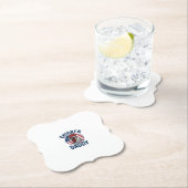 Chicken Daddy Rooster Vintage Patriotic Shirt Desi ペーパーコースター (インサイチュ)