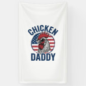 Chicken Daddy Rooster Vintage Patriotic Shirt Desi 横断幕 (縦)