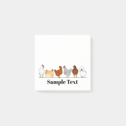 chicken doodle post it ポストイット (正面)