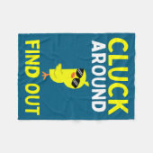 Chicken Easter Chick 1  フリースブランケット (正面(横))