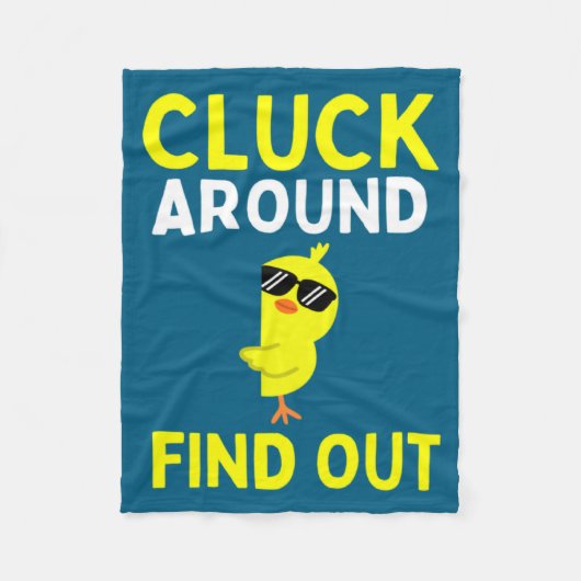 Chicken Easter Chick 1  フリースブランケット (正面)