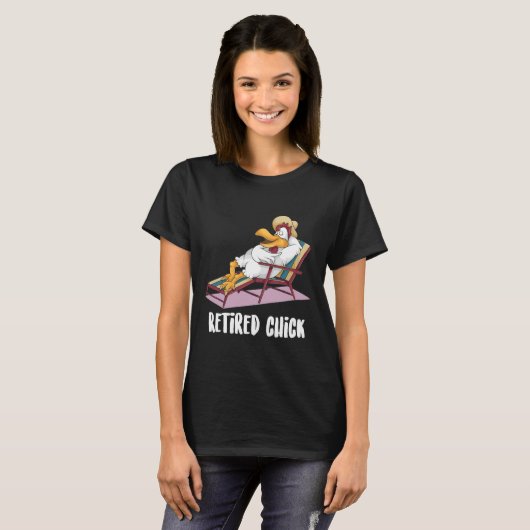 Chicken enjoying sun retiremen tシャツ (正面フル)