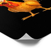 Chicken F-Caw-F Classic Cool Unique ポスター (角)