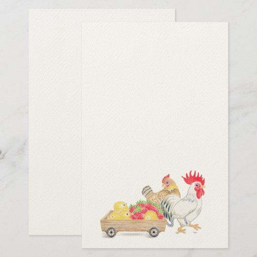Chicken Family Stationery  便箋 (正面/裏面)