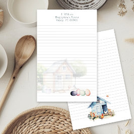 Chicken Farm Egg Seller Lined Stationery 便箋