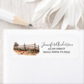 Chicken Farm Fence Fun Address ラベル (インサイチュ)