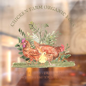 Chicken Farm Fresh Eggs small ウィンドウサイン (シート2)