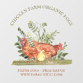 Chicken Farm Fresh Eggs small ウィンドウサイン (シート)