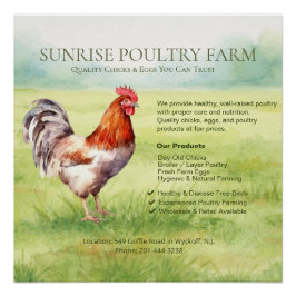 Chicken Farm Glossy Poster ポスター