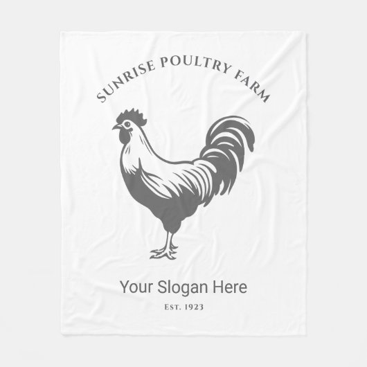 Chicken Farm House フリースブランケット (正面)